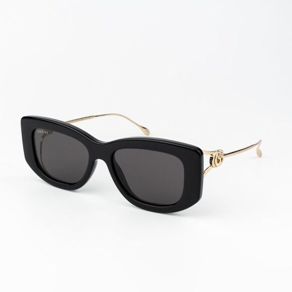 SALE! Gucci Women Sunglasses Black Gold Grey Butterfly GG1566S 001 BRAND NEW